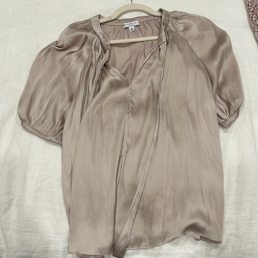 Beige Silky Blouse
